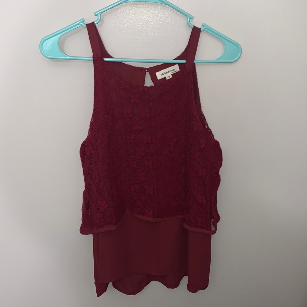 Red Lace Tank Top